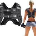 Prodigen Weighted Vest for Women and Men 20 Lbs with Reflective Stripe and Double Adjustable Buckle Straps Weight Vests for Strength Training, Jogging, Cardio, Weight Loss (Black)