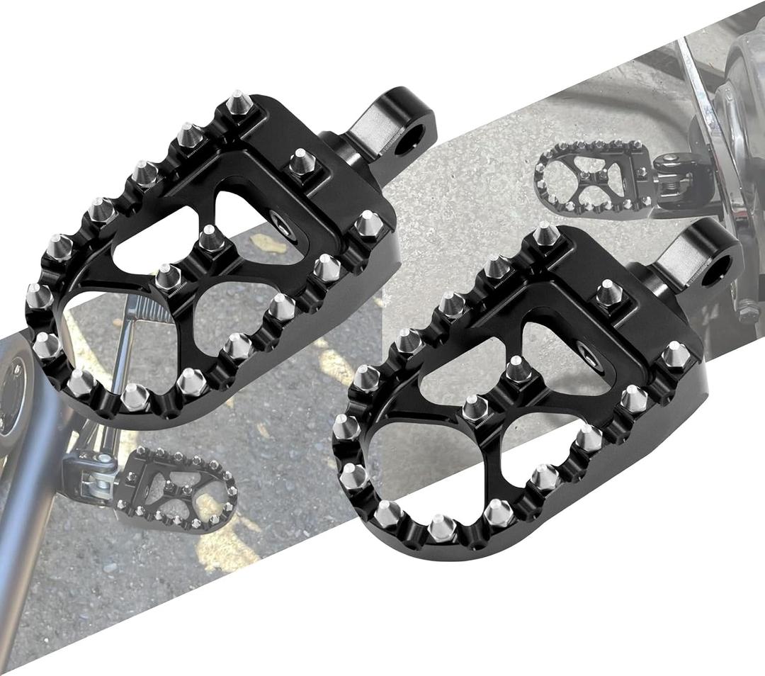 Foot Pegs MX Offroad Footpegs CNC 360 Roating Fit For Harley Sportster Iron 883 Softail Street Glide Dyna Fatboy Black