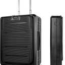 20-Inch Lightweight Collapsible Expandable Carry-On Suitcase  Water and Impact Resistant, Silent Double Spinner Wheels, Airline Approved (Black)