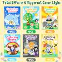Zainpe 24Pcs Christian Bible Stories Coloring Books for Kids, Easter DIY Art Drawing Book with Jesus Noah's Ark Crosses Pattern Color Booklet for Church Sunday School Classroom Rewards Party Favors