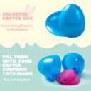 JOYIN 100PCS Easter Eggs, Plastic 2.3" 94PCS Colorful with 6PCS Golden Eggs Bulk Empty Fillable for Easter Hunt Party Favor Basket Stuffers Filler Classroom Prize Supplies Decor