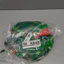 Blosssound Christmas Candy Cane Present Costume for Women Holiday Poncho Outfit Adult Red White Green Stripe Thigh High Sock M