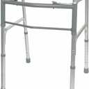 Two Button Folding Walker, Lightweight Mobility Aid with Safety Brakes and Foam Grips for Seniors and Adults, 300 lb. Maximum Weight Capacity