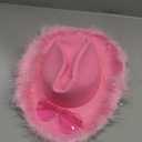 Funcredible Cowboy Hat and Glasses - Light Up Cowgirl Hat for Girls - Cowboy Hat with Feathers (Pink)