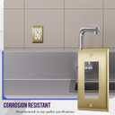 ENERLITES Decorator Switch or Outlet Metal Wall Plate, Stainless Steel Outlet Cover, Corrosion Resistant, Size 1-Gang 4.50" x 2.76", Stainless Steel 201, 7731-BB, Brushed Brass, Gold