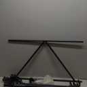 Cast Aluminum Table Base with Sturdy Cross Beam, Modern Minimalist Style, 36.9" L x 27.5" H, Black