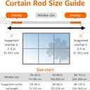 Amazon Basics Adjustable Room Darkening Blackout Curtain Rod - 28" to 48", Black