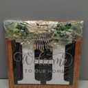 Ultra Large 14'' Last Name All Year Round Front Door Wreath with 26 Initial Letter Welcome Sign All Seasons Eucalyptus Garland and Bow Wreaths for Front Door Porch Farmhouse Decoration (H)