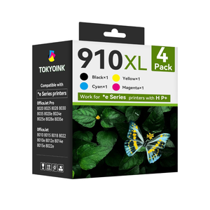 910XL for HP 910 910XL Ink Cartridges for HP OfficeJet Pro 8010 8020 8015e 8020e 8022e 8025e 8025 8028e 8035 8035e 8022 8022e Printer Combo Pack (Black, Cyan, Magenta, Yellow)