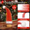 Soulchen 6 Pcs Christmas Santa Hat Tree Red Mini Christmas Tree 12'' Small Tabletop Trees Elf Hat Whimsical Holiday Red Artificial Xmas Table Decorations for Home Office Tabletop Party Holiday