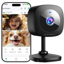 ZEEPORTE 2K Indoor Cameras for Home Security - Baby Monitor and Dog Pet Camera with Motion Detection, 2-Way Audio, Night Vision, Siren, Wired Security Camera - Compatible with Alexa