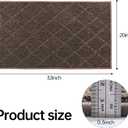 COSY HOMEER Edging Stair Treads Non-Slip Corner Indoor Stair Runners for Wooden Steps,Landing Slip Resistant Stair Rugs for Kids and Dogs, 100% Polyester TPE Backing,Brown,20"X32"