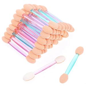 500Pcs Disposable Eyeshadow Applicator Bulk - 2.44" Dual Sides Eye Shadow Sponge Applicator - Disposable Foam Makeup Brush Sponge Tipped for Women Lady Girls(Mixed Colors)