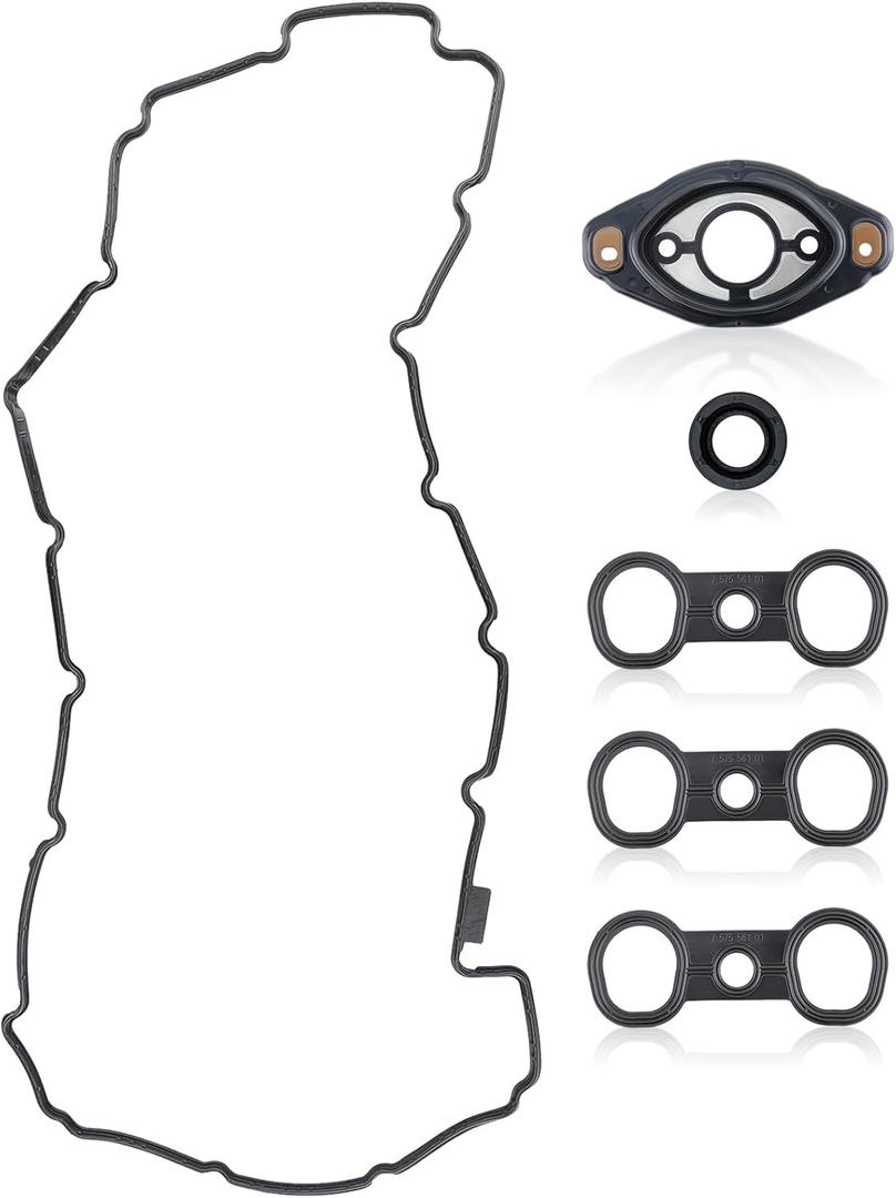 11127552280 Engine Valve Cover Gasket Set 2007-2013 Compatible with 328i Compatible with 528i Compatible with X3 Compatible with X5 Compatible with Z4 2.0/3.0L 11127559699