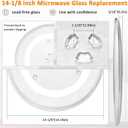 DE74-20002B WB49X10063 14 1/8" Microwave Plate Replacement for G-E S-amsung, Microwave Glass Turntable Plate Replace W11402532 W10132127, Heat Resistant & Durable by Fetechmate- Dishwasher Safe, 14 1/8 in