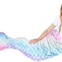 Rediar Mermaid Tail Blanket for Girls Soft Flannel Sleeping Snuggle Kids Wearable Blanket Birthday Gift (55" X 20")
