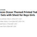 PERFEMET 4 Pcs Toddler Bedding Set Ocean Themed Toddler Comforter for Girl Soft Reversible Under Sea Animals White Toddler Bed in A Bag for Boys Girls(White, Whales)