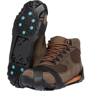 City Spikes Ice Snow Grips - Non-Slip Rubber with TPR Strap 10 Stud Spikes, Traction Crampons for Hiking Walking on Snow & Ice