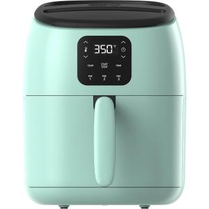 DASH Tasti-Crisp Electric Air Fryer Oven, 2.6 Qt., Aqua  Compact Air Fryer for Healthier Food in Minutes, Ideal for Small Spaces - Auto Shut Off, Digital, 1000-Watt