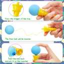 72 Pcs Ice Cream Shooters Toy, 4 Inch Ice Cream Ball Toy, Ice Cream Party Favors Mini Ice Cream Cone Toy Multicolor Ice Cream Foam Ball Launcher for Girls and Boys Carnival Prizes, Party Favors