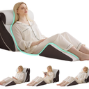 Bambulex 4PCS Wedge Pillow Set for After Surgery, Orthopedic Bed Wedge Pillow for Back Pain Relief, Sitting Up in Bed, Acid Reflux, Adjustable Post Surgery Pillows for GERD, Snoring, White/Grey