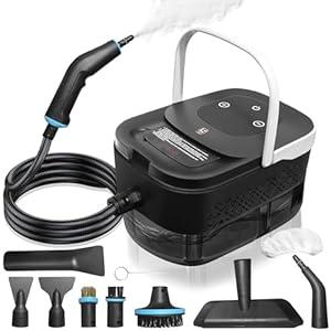 Steam Cleaner, Steamer for Cleaning, 2500W Pressurized Steam Cleaner with 12 Attachments, Portable Steamer Cleaner for Home Car Kitchen Bathroom Furniture Tile Grout (White)