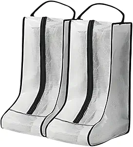 Portable 2 Pack Boots Storage,Tall Boots Storage/Protector Bag,Black Portable Waterproof Storage Bags