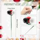 10 Pcs Christmas Ball Ornaments 7.9 Inch Red Green Gold Christmas Tree Picks for Holiday Wedding Vase Fillers Xmas Tree Topper DIY Wreath Crafts Decor (Red,White,Black)