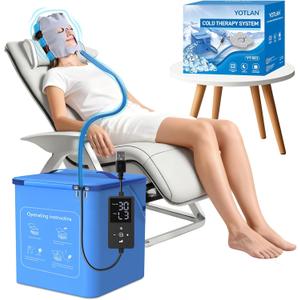 Migraine Relief Cap with Water Circulation & Programmable Timer, Reusable Cold Therapy Head Wrap, USB Powered Portable Ice Mask for Tension, Stress & Migraines