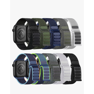 10 Pack Soft Nylon Bands Compatible with Apple Watch for Women Men 49mm/46mm/45mm/44mm/42mm(Series 3/2/1)