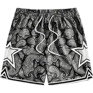 COZYEASE Men's Letter Graphic Print Drawstring Waist Shorts Casual Tie Front Track Athletic Gym Shorts Deep Black Large