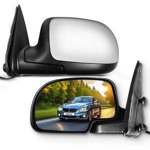 SCITOO Side View Mirrors Fit For 2001-2002 For GMC Yukon Sierra 3500 1999-2002 For Chevy Silverado 1500 2500 For GMC Sierra 1500 2500 Pair Mirrors Manual Folding Heated GM1320247