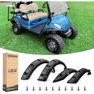 10L0L Golf Cart Fender Flares for Yamaha Drive G29 4 Piece Standard Fender Flares (2) Front & (2) Rear with Metal Hardware-NOT For Modified Vehicles & G22