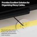 in Wall Cable Management Kit, White Wire Hider to Hide Cords Wall Mounted TV, 3inch Easy Install Cord Covers Kit, Cord Hiding for Wall - 4Pack Suitable for HDMI, TVs, Desks, Audio