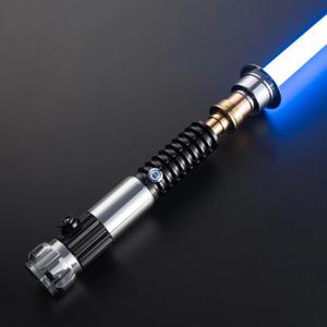 Lightsaber,Metal Dueling Light Saber,Smooth Gesture Swing,USB Rechargeable Lightsabers with 18 Set Sound Effects with 19 Colors Change,Light Saber Sword ToyOBI-Wan
