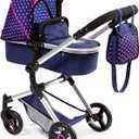 Bayer Vario Doll Stroller - 2-in-1 Doll Pram with Adjustable Handle, 52cm=20.47''
