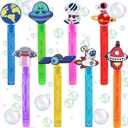 24Pieces Outer Space Bubble Wands(8 Style),Astronaut/Rocket/Planet Cute Bubble Wand Great for Glow Outer Space Birthday Party Supplies, Goodie Bags Stuffer Prizes Birthday Gift