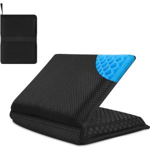 SUNCARACCL Portable Gel Seat Cushion, Travel Cushion for Airplane, Comfort Chair Cushions for Pressure Relief, Breathable Gel Pad for Long Sitting on Stadium Bleachers,Car Seat,Hard Surface Chair