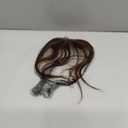 Clip in Bangs Clip In Hair Extensions 100% Baby Hair Human Hand Made Natural Forehead Patch No Trace Patch Hairline for Women(Hand Made, 1"*5.3", 10")(Cocoa Brown, 10")