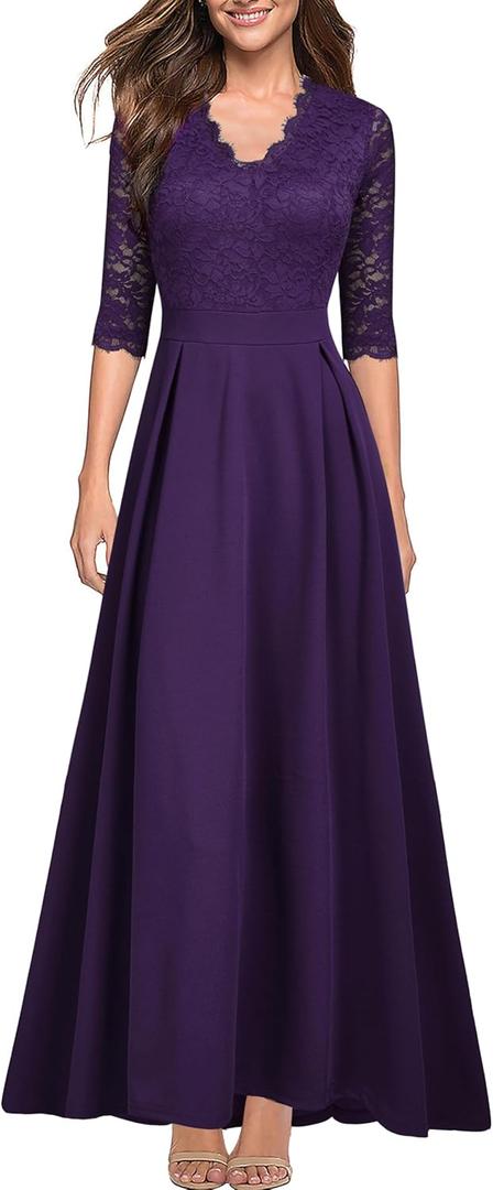REPHYLLIS Mother of The Bride Dresses for Wedding Retro Formal Dresses XXL Purple