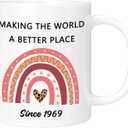 56th Birthday Gifts Ideas, 56th Birthday Decorations for Her Him Women Men, 1969 Turning 56 Year Old Birthday Coffee Mug Cup, 11oz