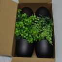 Der Rose Fake Plants 4 Packs Artificial Plants Small Faux Plants Black Bathroom Accessories for Halloween Bathroom Home Kitchen Coffee Table Office Desk Decor Indoor (Green)