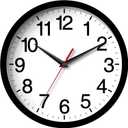14 Inch Wall Clock Modern Battery Operated Silent Non Ticking Large Analog Clock for Living Room Office Home Bedroom Kitchen Bathroom(Black)