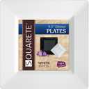 White Hard Plastic Elegant Disposable 9'' Inch Dinner Plates 2 Packs Of 10 Per Pack