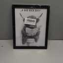 Home Art Framed Bathroom Decoration Wearing Glasses Toilet Paper Hat Crocodile Decoration Interesting Black And White Animal Canvas Print Painting (10"L x 8"W)