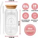 Pawzity Aunt Gifts - Auntie Gifts from Niece Nephew - Birthday, Mothers Day, Christmas Gift for Auntie Aunty - Gift for New Aunts, To Be Aunts - 16 Oz 2-sided Can Glass