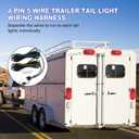 22 Ft 4-Pin 5-Wire Trailer Wiring Harness with Nylon Mesh Protection, A Trailer Light Kit Suitable for Re-Wiring the Tail Lights, Brake Lights, and Turn Signals on Trailers, Rvs, and Boats