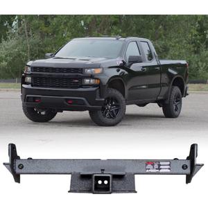 Trailer Hitch Black Steel Compatible with 2020-2025 Chevrolet Silverado 2500 3500 and Suburban 2500 3500 and 2020-2024 GMC Sierra 2500 3500 and Yukon XL w/2 Hitch Receiver