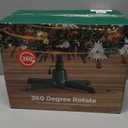 (2025 Upgrade) Rotating Christmas Tree Stand with Remote Control, Stable 360 Revolving Tree Base Stand, Up to 7.5ft 90lb. Adjustable Christmas Tree Holder for Xmas Tree, Artificial Tree (Green) (PureSpin)