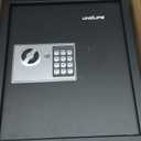 Uniclife 70 Position Key Cabinet with Combination & Key Lock Wall Mounted Security Keys Safe Key Organizer Resettable Black Digital with Keypad Lock Adjustable Racks Colorful Key Tags & Permanent Pen